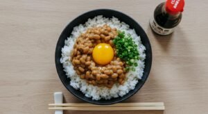 Quick Natto Rice Bowl with Scallions